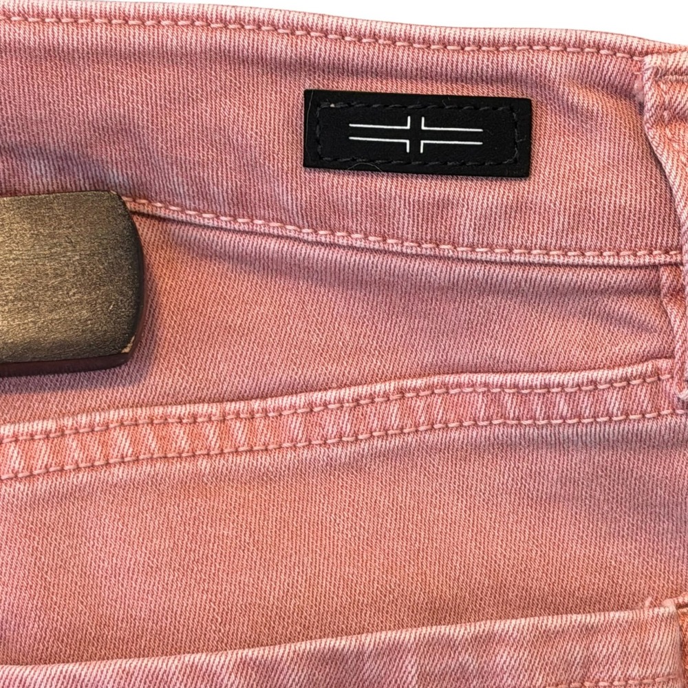 Liverpool Los Angeles Womens Cropped Straight Leg Pink Jeans Frayed Hem Size 14 - Picture 4 of 9